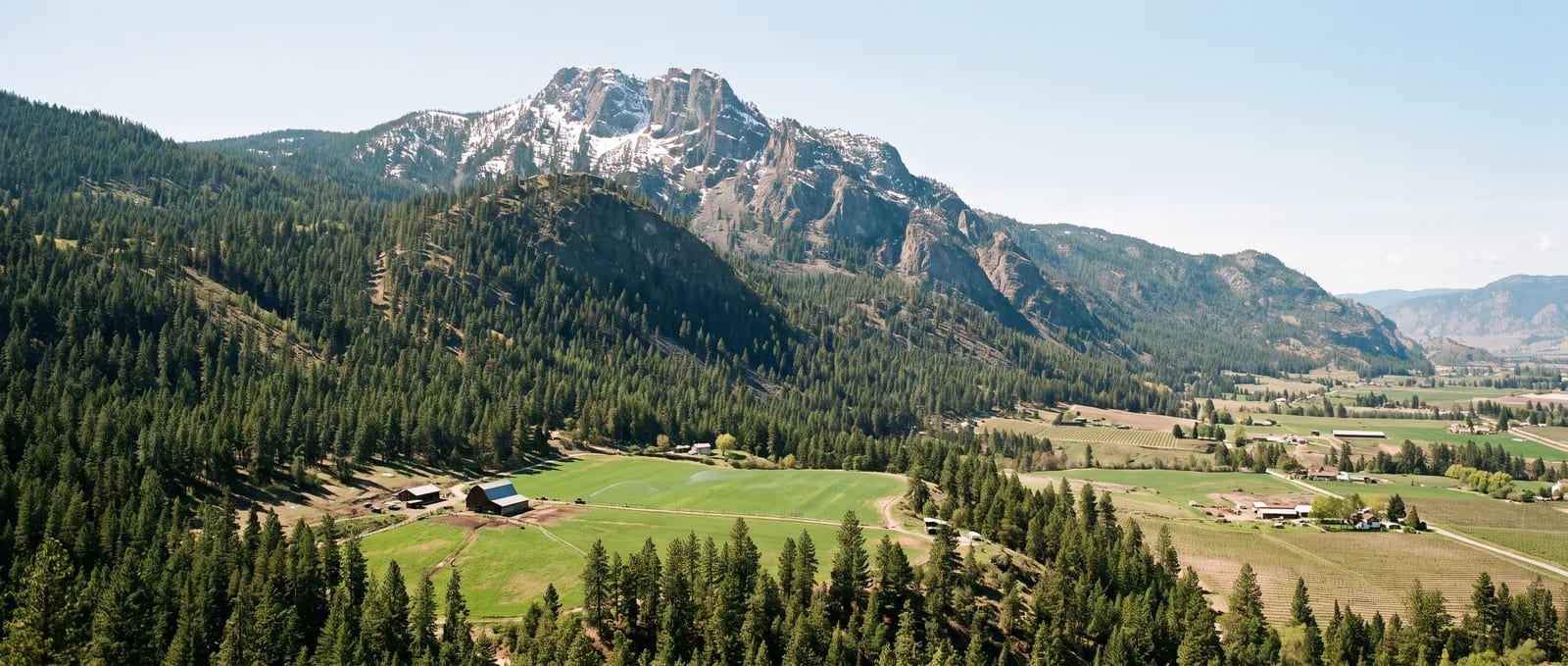 Illustration of alpine and lakeside terrain in the communities surrounding the Central Okanagan